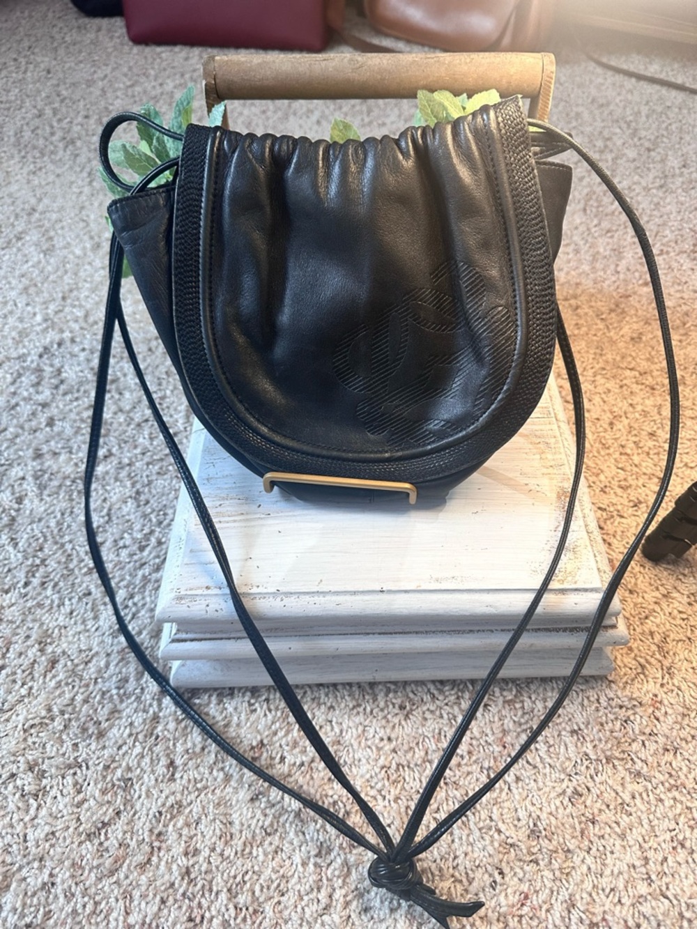 Loewe Black Leather Crescent Crossbody - Picture 8 of 11